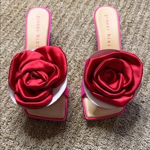 Gianni Bini Red Rose Women's Mules